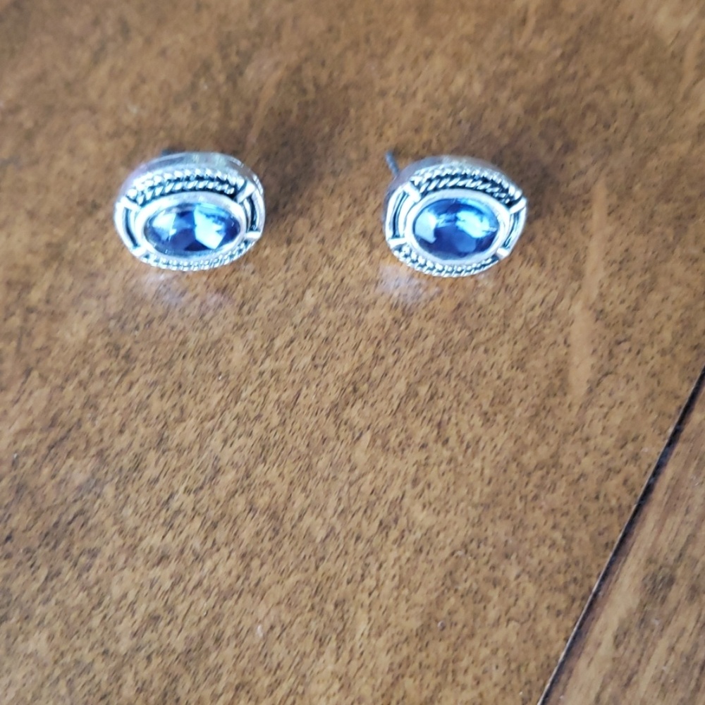 blue stone fashion earrings